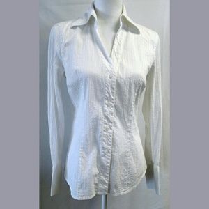 Express Design Studio White Button Shirt sz M